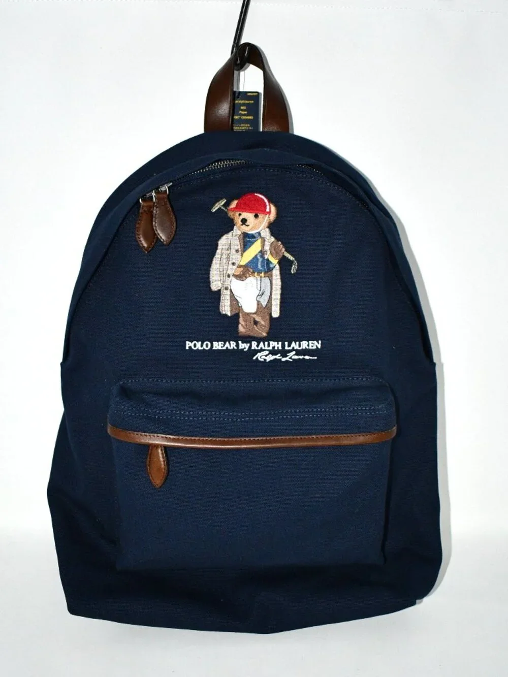 Polo Ralph Lauren Polo Bear Canvas Backpack in Newport Navy #405P08097001 NWT